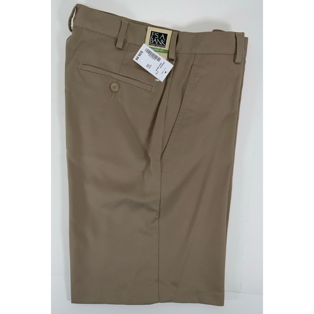 NWT Men's Jos. A. Bank Classic Collection‎ Tailored Fit Dress Shorts Khaki 30X10